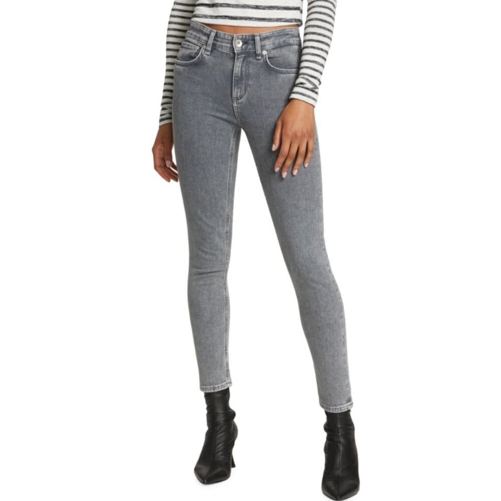 NWT Rag & Bone Cate midrise skinny ankle jeans in gray (Colby) size 29